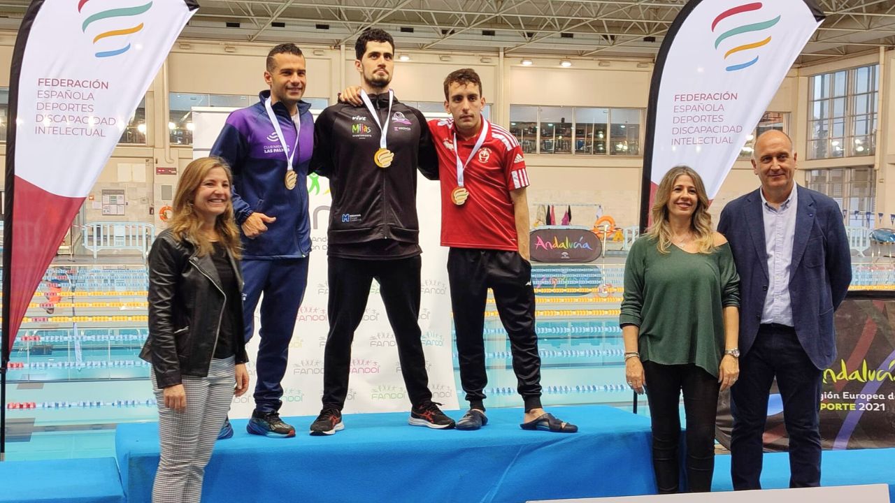 Javier Labrador en el Campeonato de España de Natación FEDDI 2024