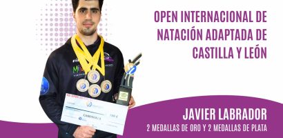 Javier Labrador en el Open Internacional de Natación Adaptada de Castilla y León